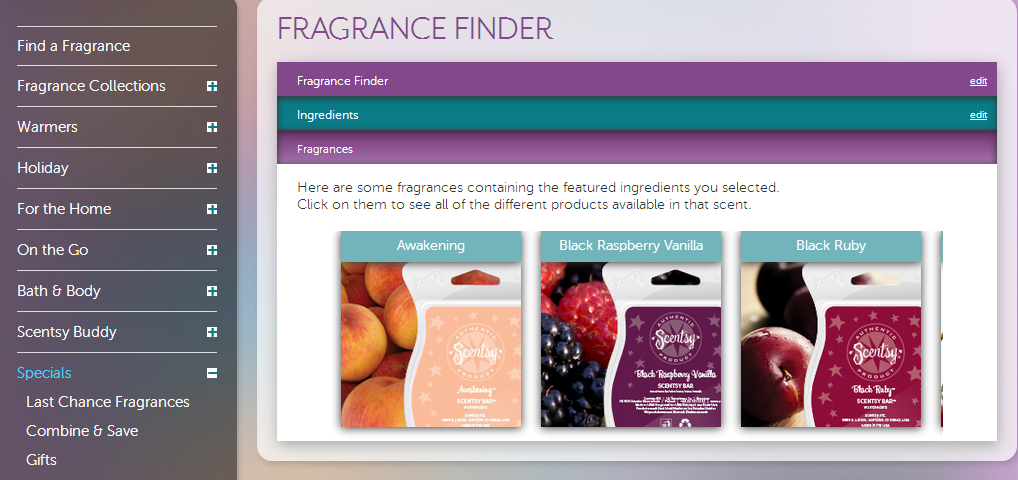 Scentsy Fragrance Finder