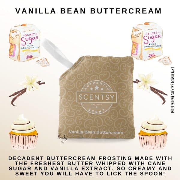 Vanilla Bean Buttercream Scentsy Scent Pak