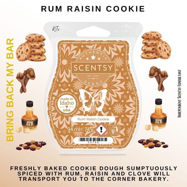 Rum Raisin Cookie Scentsy Bar