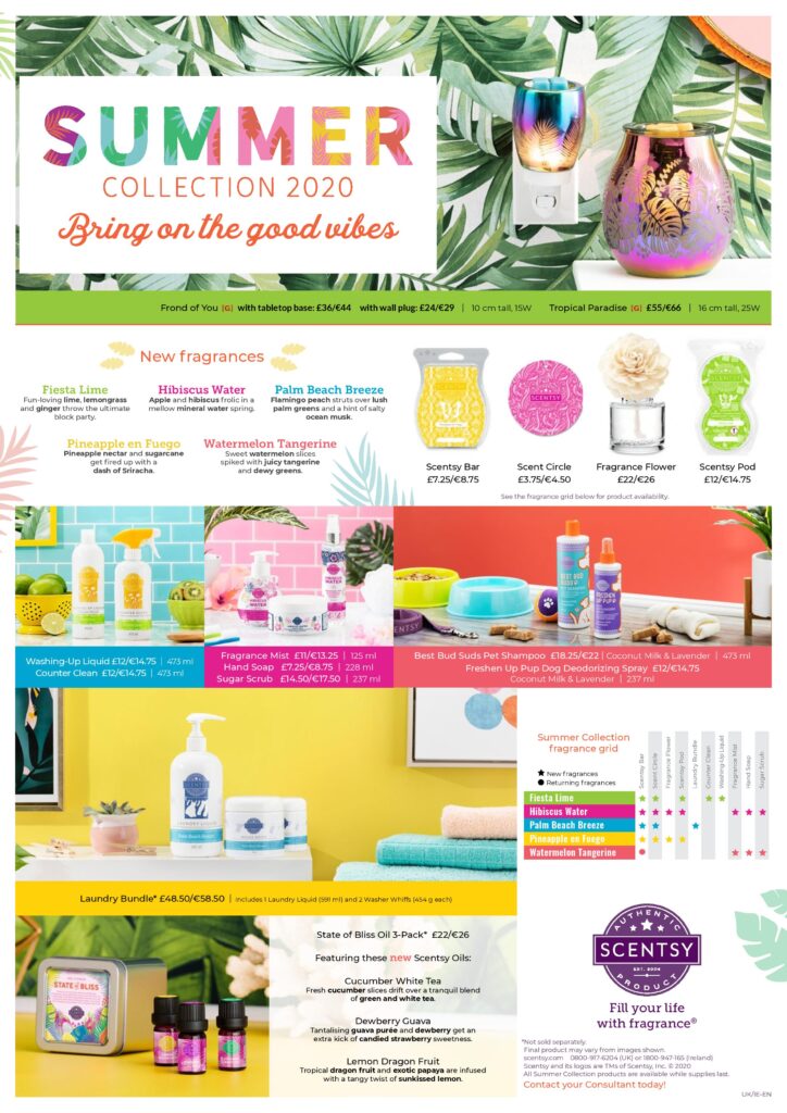 Scentsy UK Summer Collection Flyer