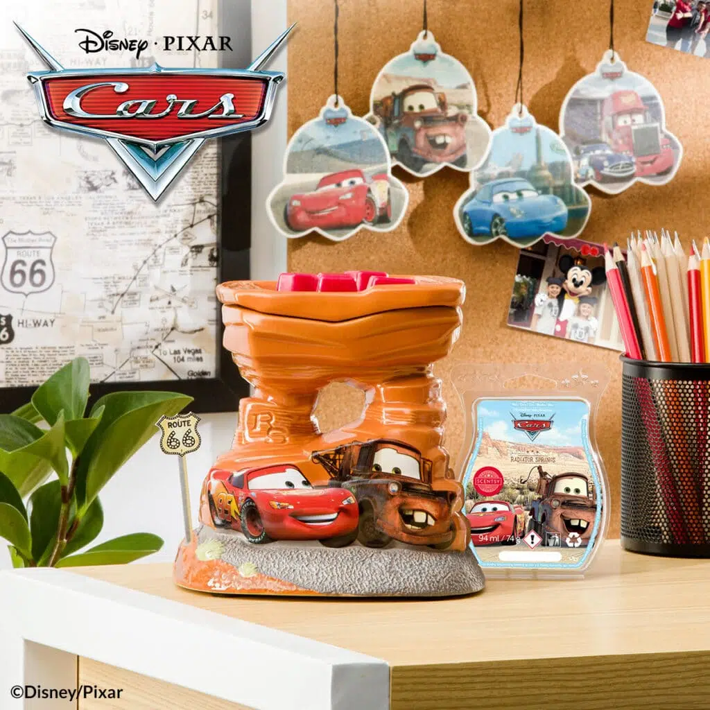 Scentsy Disney Pixar's Cars Wax Warmer & Bar & Scent Circle