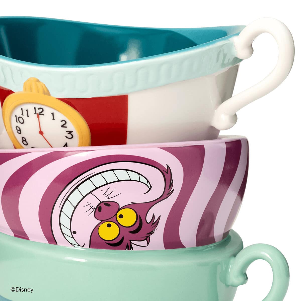 Alice in Wonderland Cheshire cat We're all mad here tea set