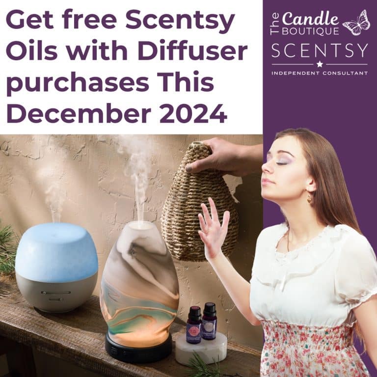 Get free Scentsy Oils with Diffuser purchases This December 2024