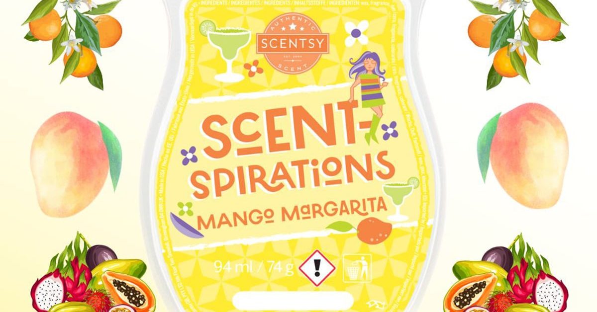 Scentsy Scent-Spirations Wax Melt Bundle Go, Go Mango New in Package 4 Bars