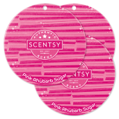 Pink Rhubarb Sugar Scent Circle 3-pack