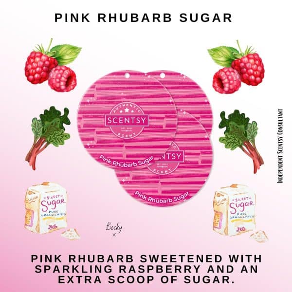 Pink Rhubarb Sugar Scentsy Scent Circle