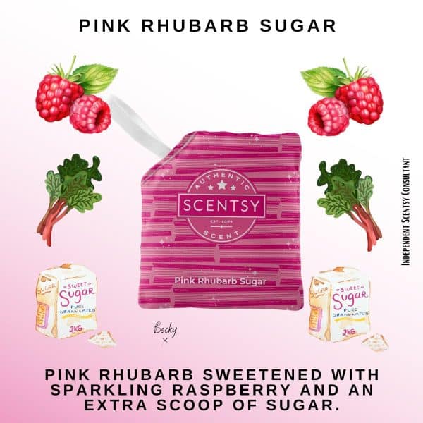 Pink Rhubarb Sugar Scentsy Scent Pak