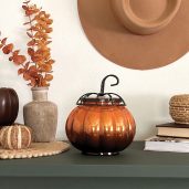 Scentsy UK Starry Pumpkin Warmer Real Life Image