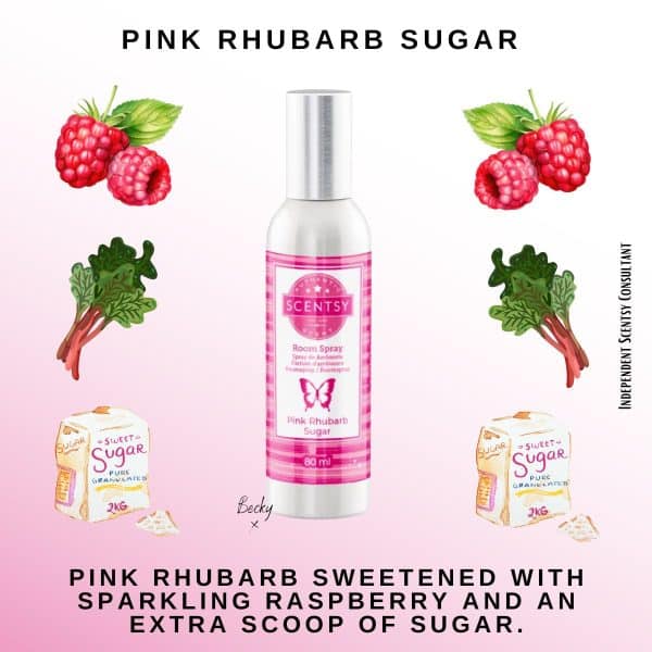 Pink Rhubarb Sugar Scentsy Room Spray