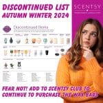Scentsy Discontinued List - For autumn Winter 2024