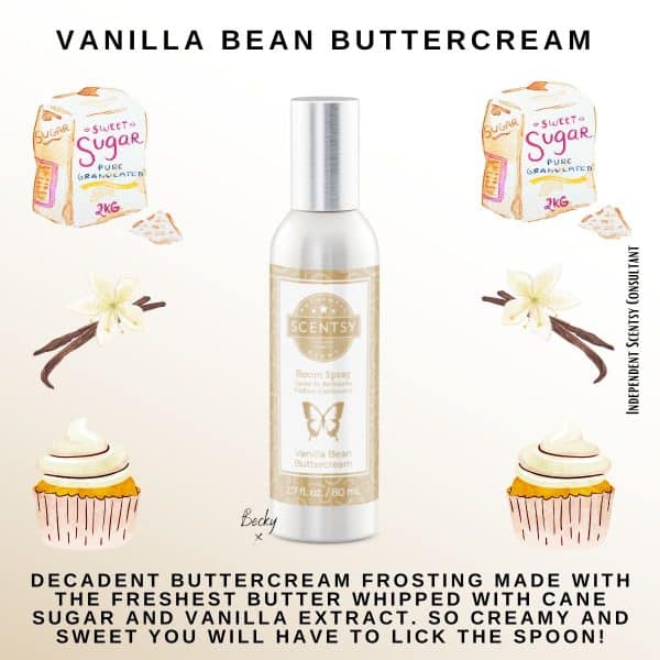 Vanilla Bean Buttercream Scentsy Room Spray