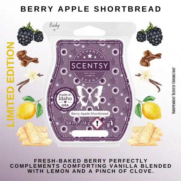 Berry Apple Shortbread Scentsy Wax Bar