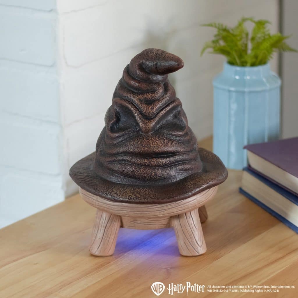 Harry Potter Talking Sorting Hat™ Scentsy Warmer Blue Light Styled