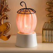 Petite Pumpkin Scentsy Mini Warmer With Tabletop Base Styled