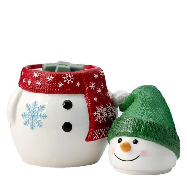 Looks Like Snow Scentsy Snowman Warmer Lid Off