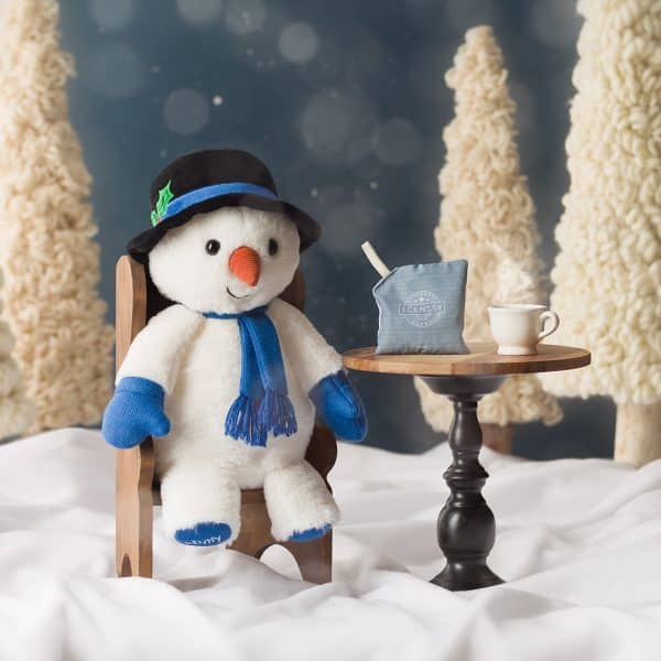 Snowbastian the Snowman Scentsy Buddy Styled