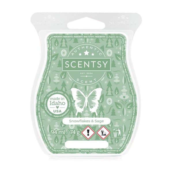 Snowflakes & Sage Scentsy Wax Bar