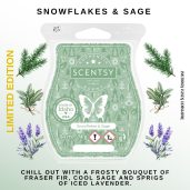 Snowflakes & Sage Scentsy Wax Bar