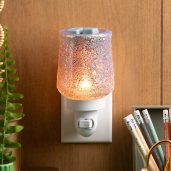 Glittered in Pink Scentsy Plugin Mini Warmer Styled