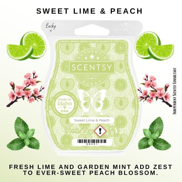 Sweet Lime & Peach Scentsy Wax Bar